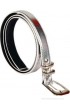 Swan Collection Girls, Women Casual, Formal, Evening Silver, Red Artificial Leather Belt(Silver & Red 12)